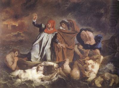 Dante and Virgil in Hel (The Barque of Dante) (mk22), Eugene Delacroix